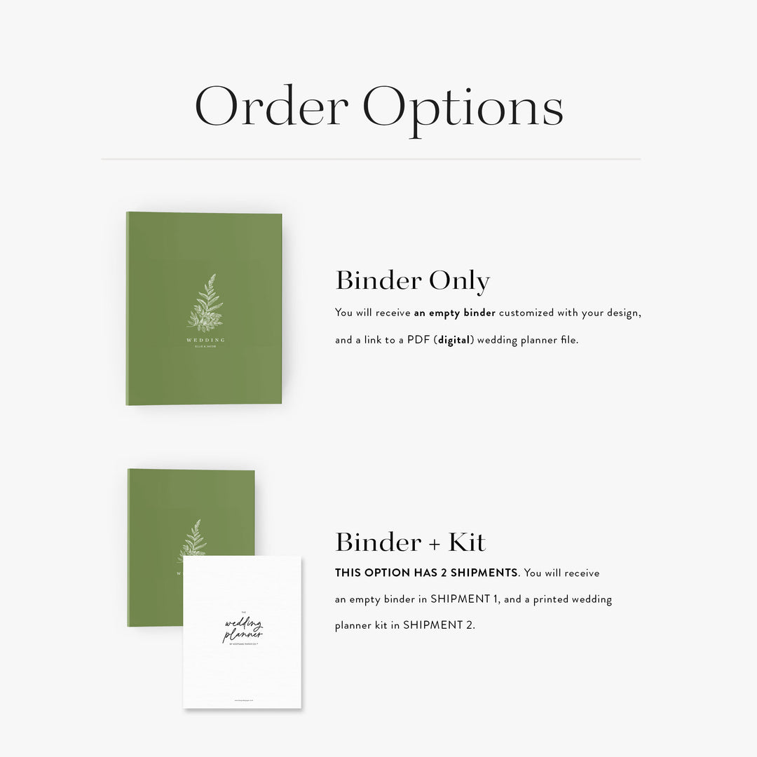 Fern Wedding Binder