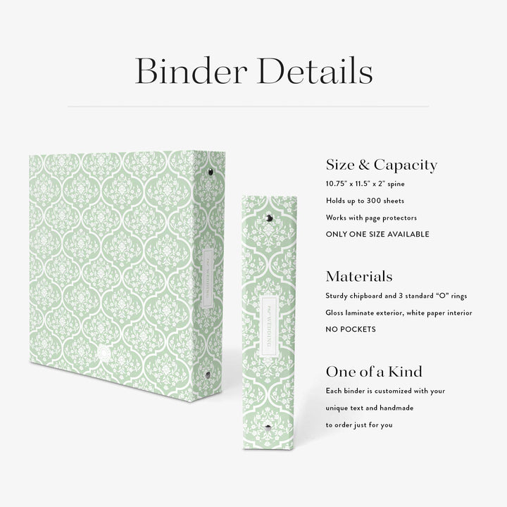 Floral Trellis Wedding Binder