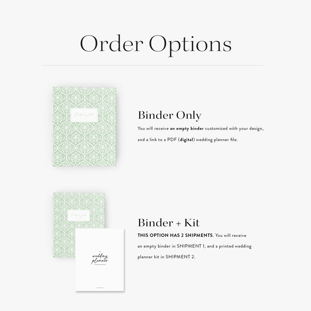 Floral Trellis Wedding Binder