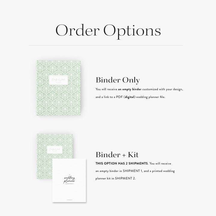 Floral Trellis Wedding Binder