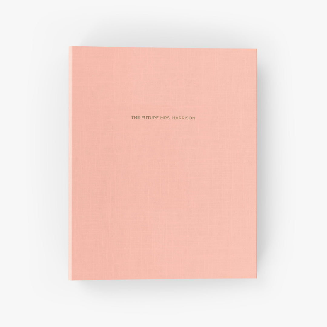 Our wedding binders are the perfect wedding planning tool, shown in a modern future mrs design