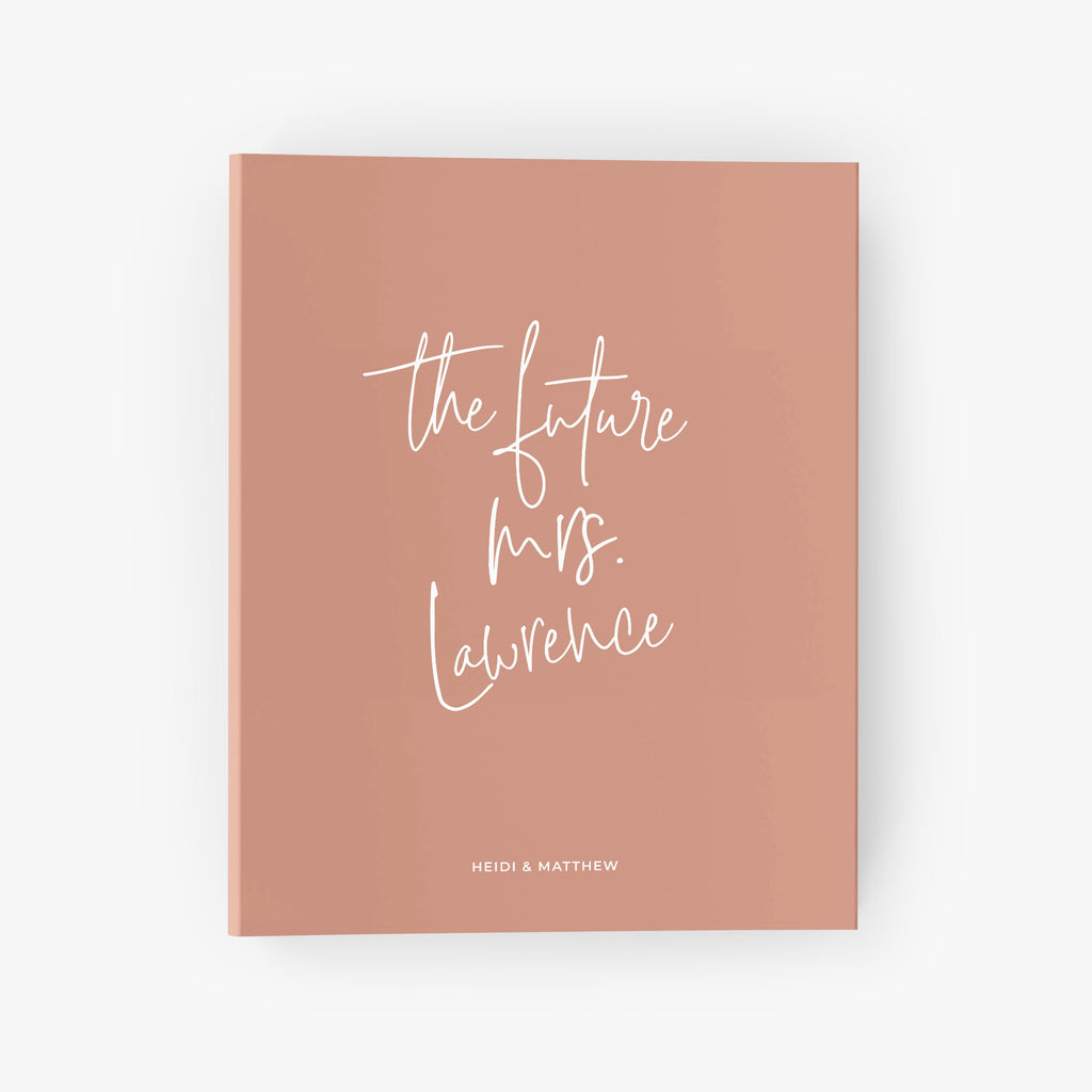 Wedding Binder — Future Mrs. design, front cover on white background