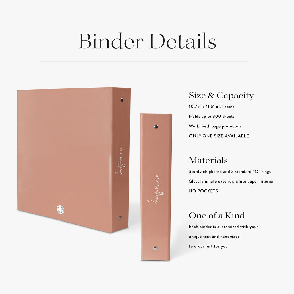 Wedding Binder — Future Mrs. design, back cover view