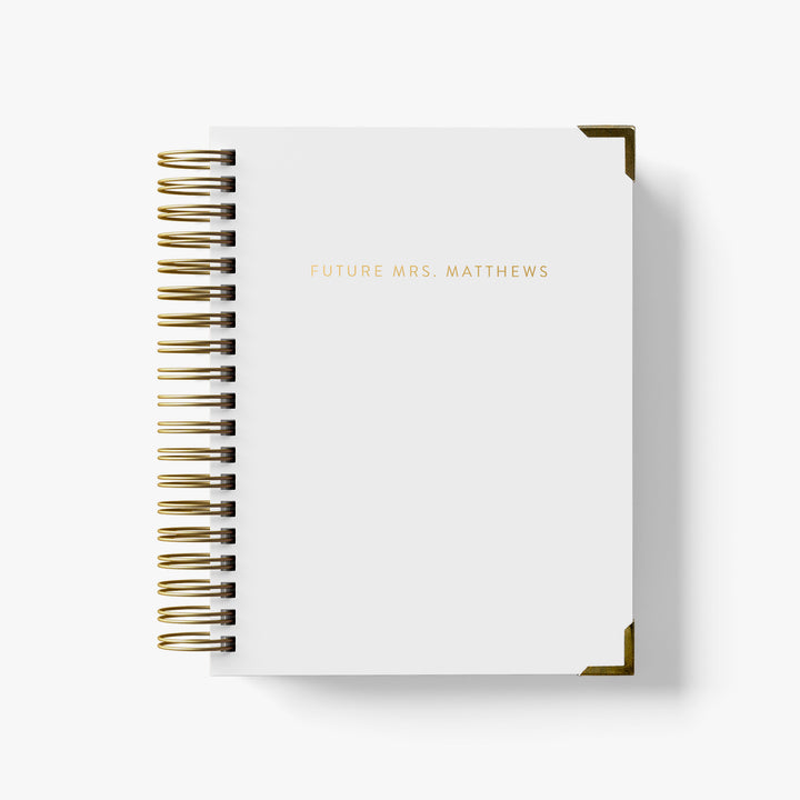 Our luxury wedding planner books are the best a bride can buy, featured in a modern future mrs design