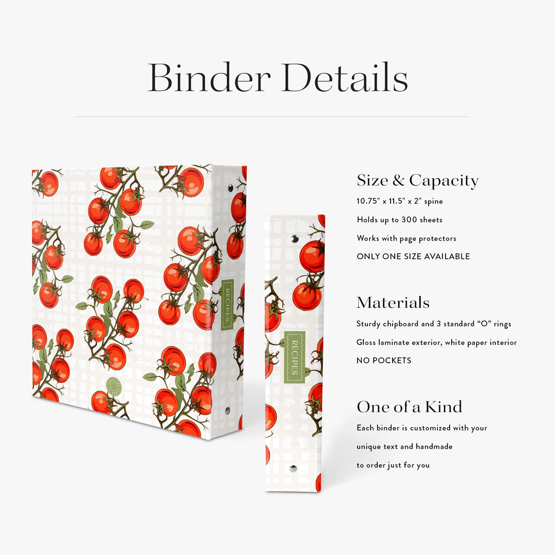 Heirloom Tomato Recipe Binder