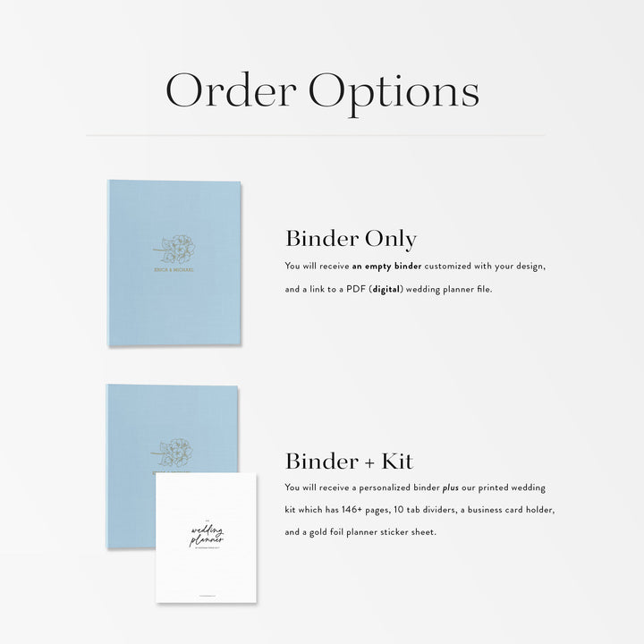Hydrangea Wedding Planning Binder