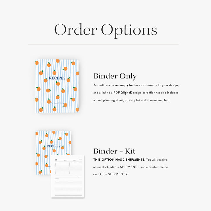 Mimosa Brunch Recipe Binder