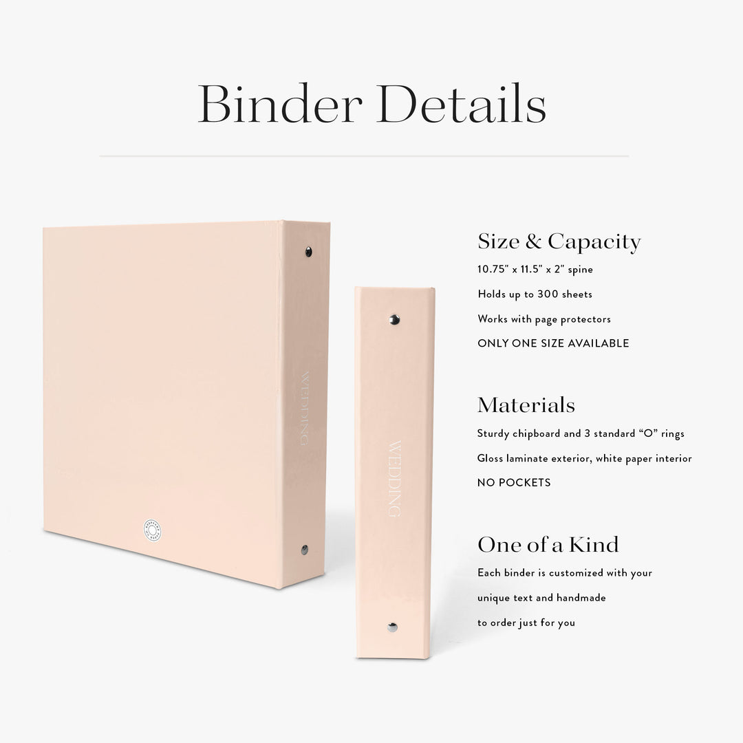 Minimalist Wedding Binder