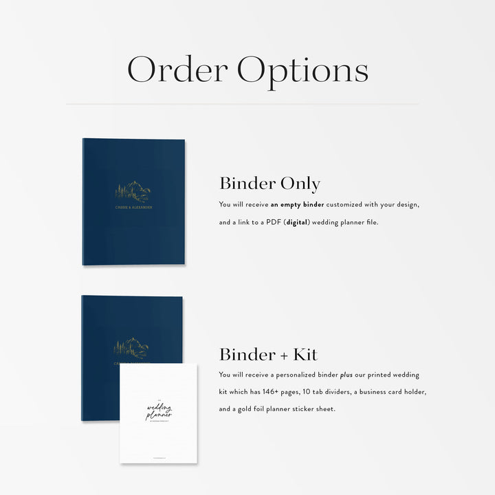 Mountain Wedding Planning Binder