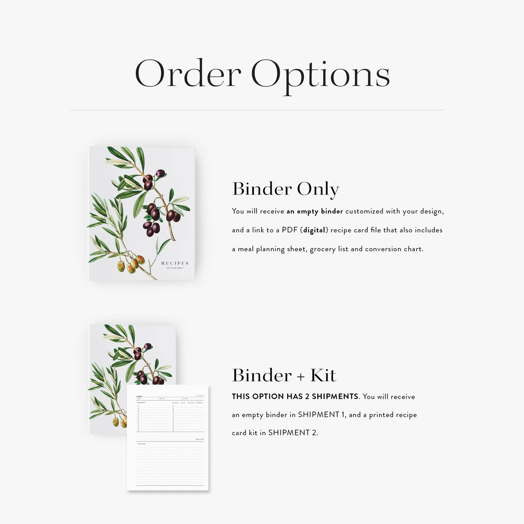 Olive Branch Recipe Binder
