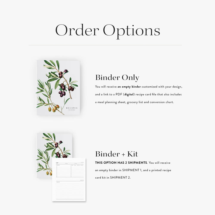 Olive Branch Recipe Binder