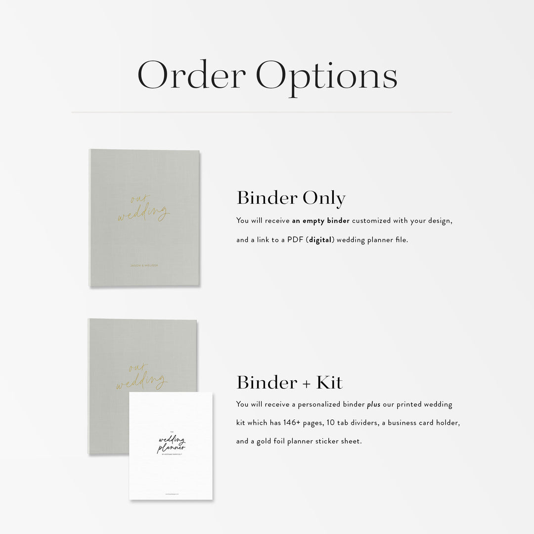 Our Wedding Planning Binder