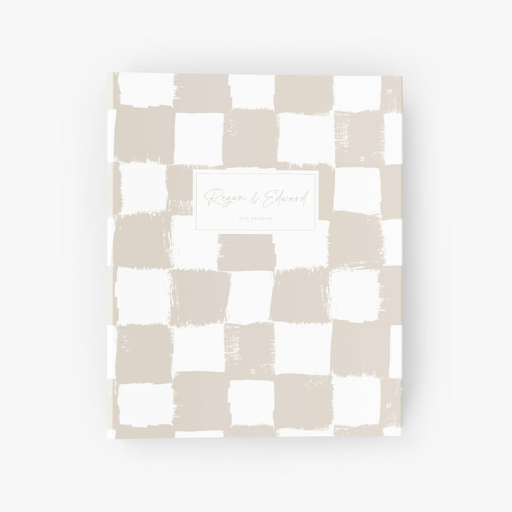 Painted Check Wedding Binder