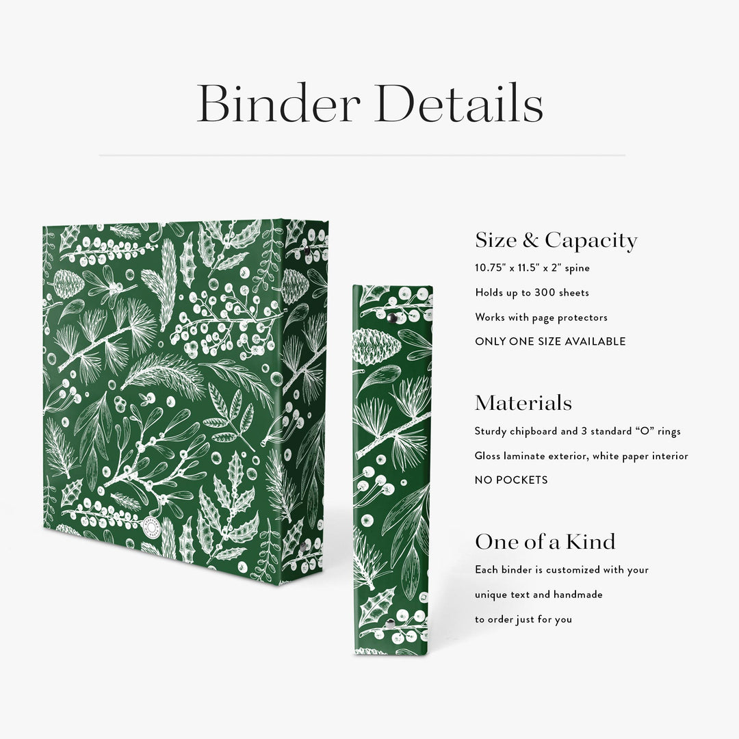 Pine & Holly Recipe Binder