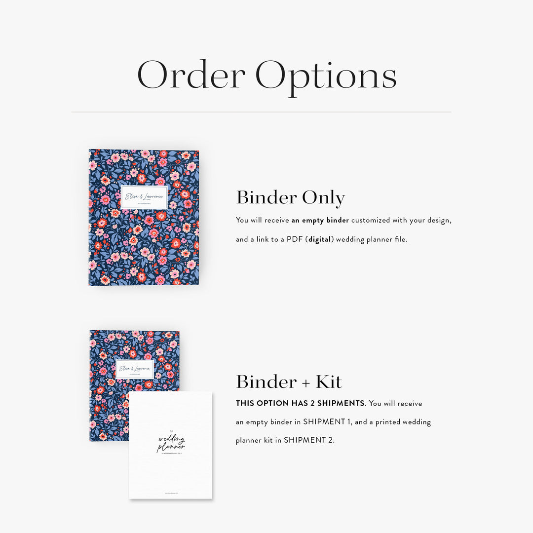 Preppy Petals Wedding Binder