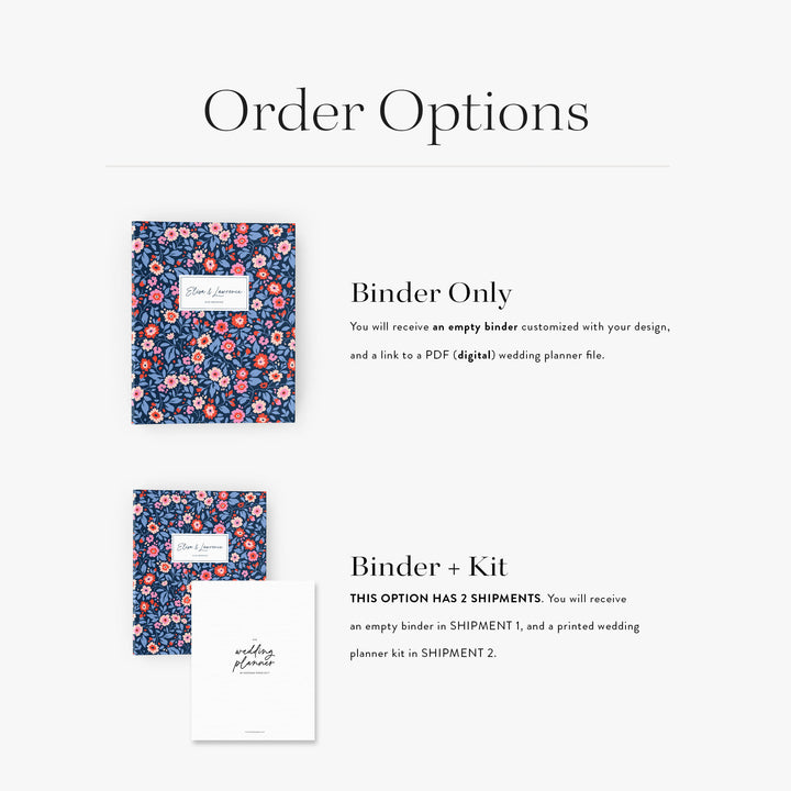 Preppy Petals Wedding Binder