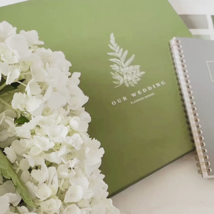 Beige Blooms Wedding Binder