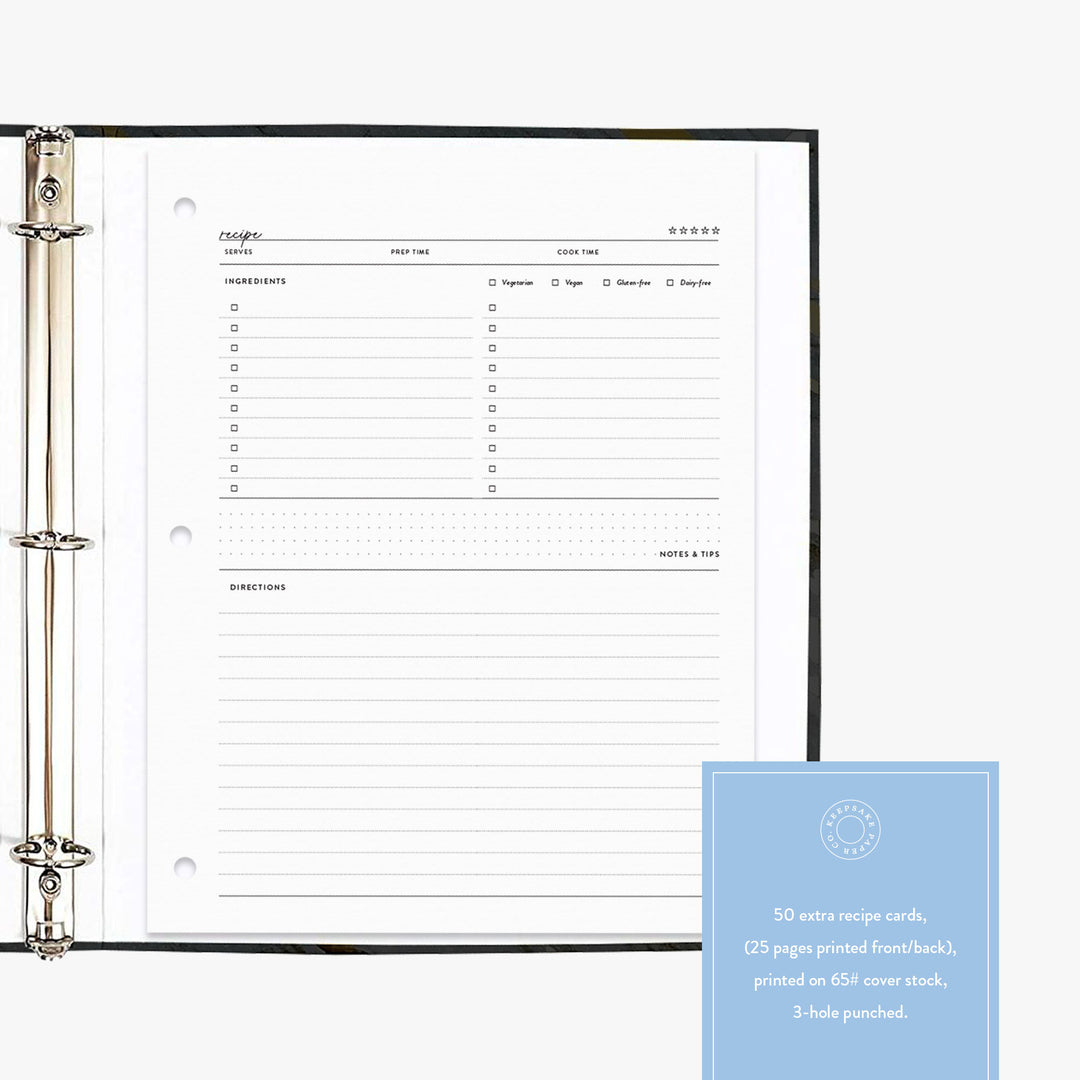 Recipe Binder Extras