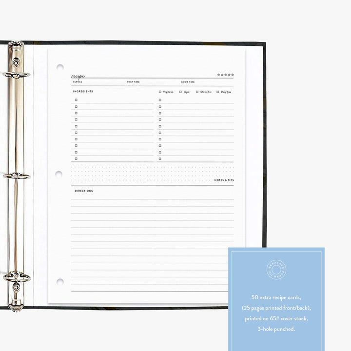 Recipe Binder Extras