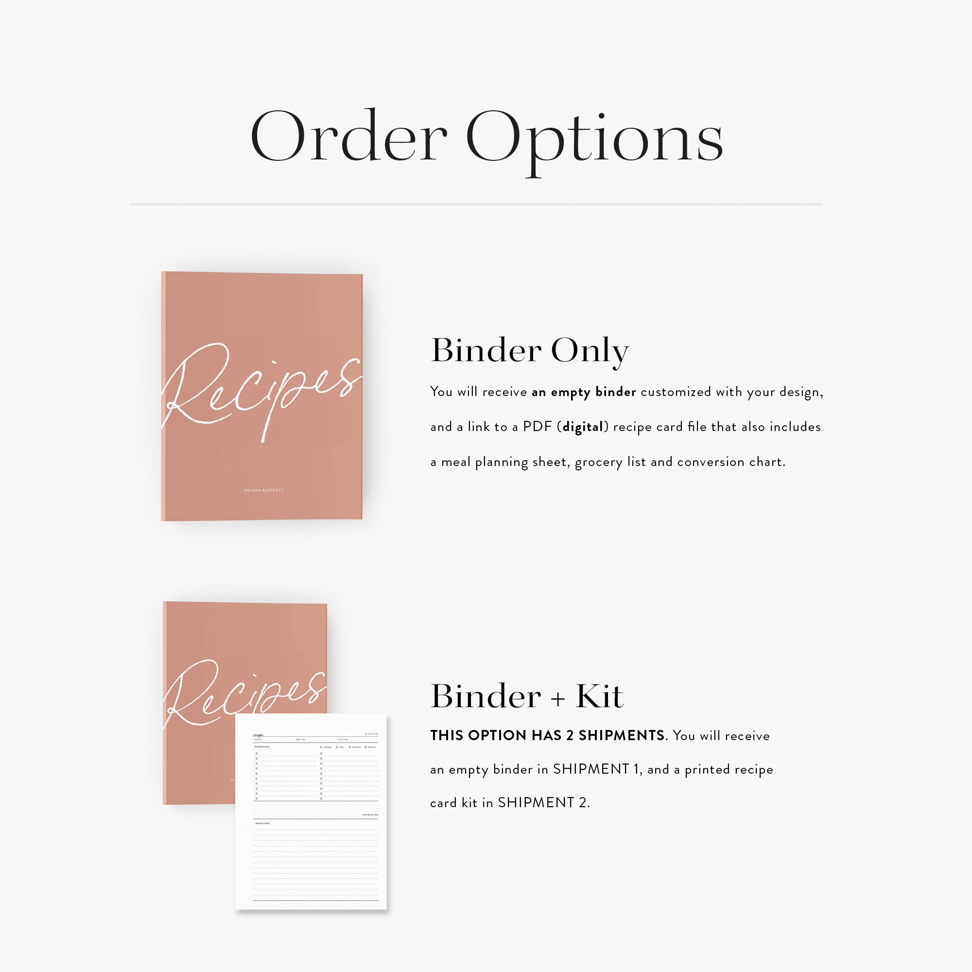 Personalized Recipe Binders Keepsake Paper Co. Personalized Recipe Binders Keepsake Paper Co.