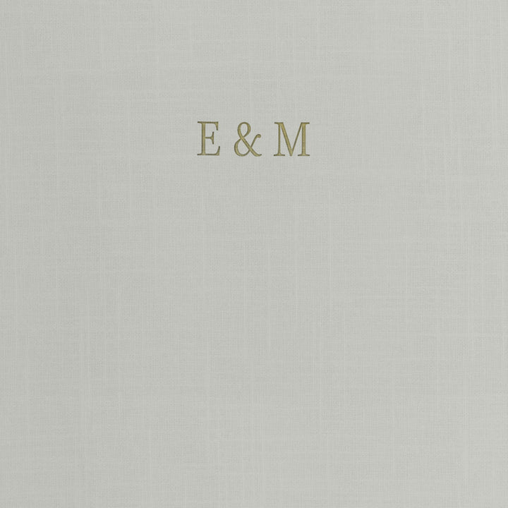 Our wedding binders are the perfect wedding planning tool, shown in a bold monogram design