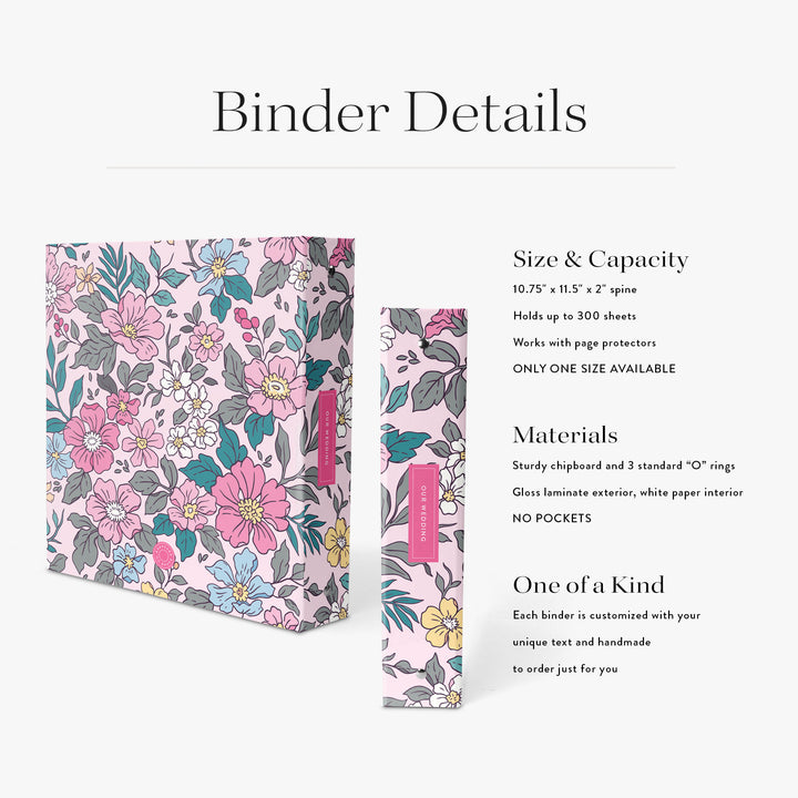 Wildflower Wedding Binder