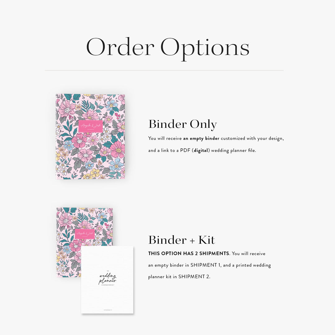 Wildflower Wedding Binder