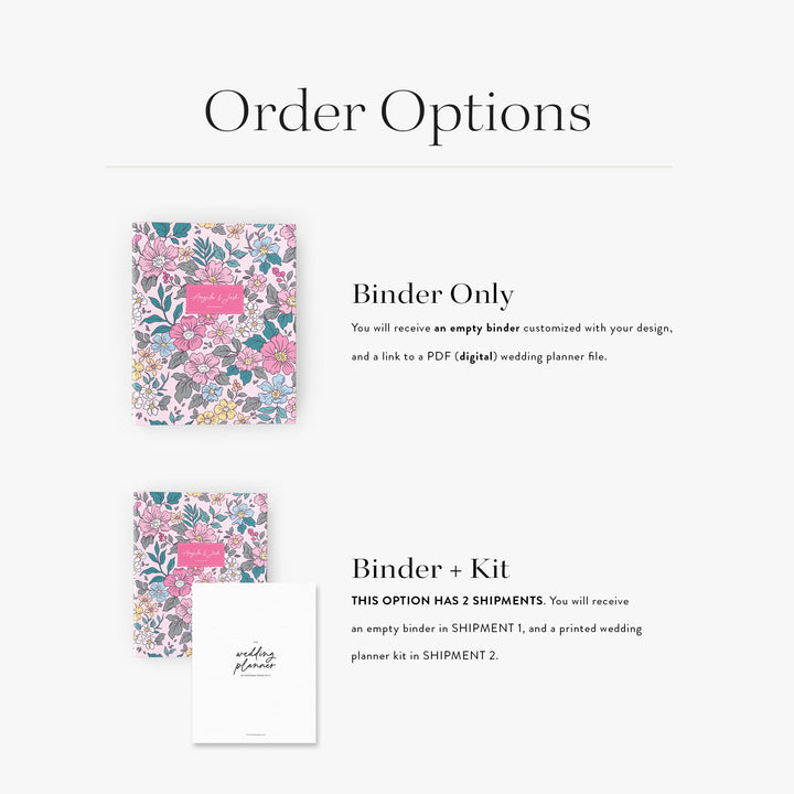 Wildflower Wedding Binder